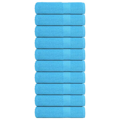 Douchehanddoeken 10 st 70x140 cm 360 g/m² 100% katoen turquoise