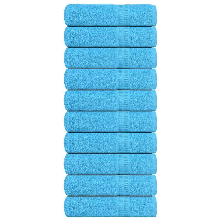 Douchehanddoeken 10 st 70x140 cm 360 g/m² 100% katoen turquoise