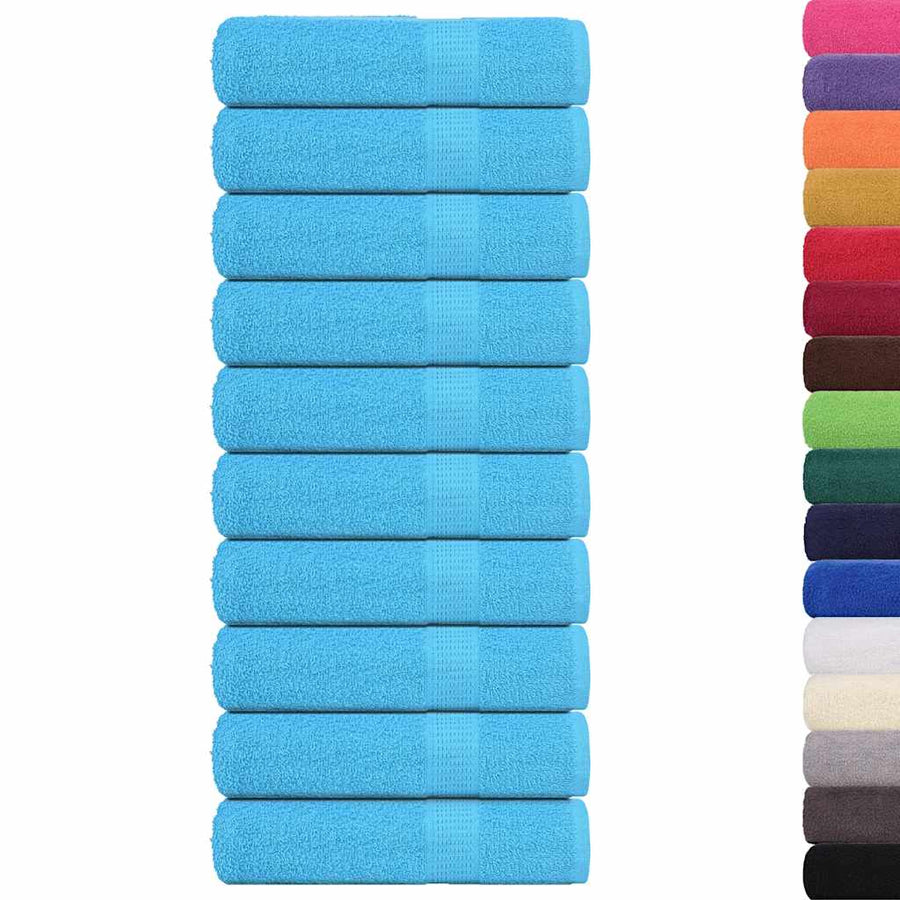 Douchehanddoeken 10 st 70x140 cm 360 g/m² 100% katoen turquoise