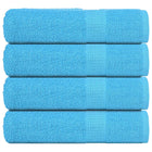 Badhanddoeken 100x150 cm 4 stuks turquoise katoen 360 g/m²