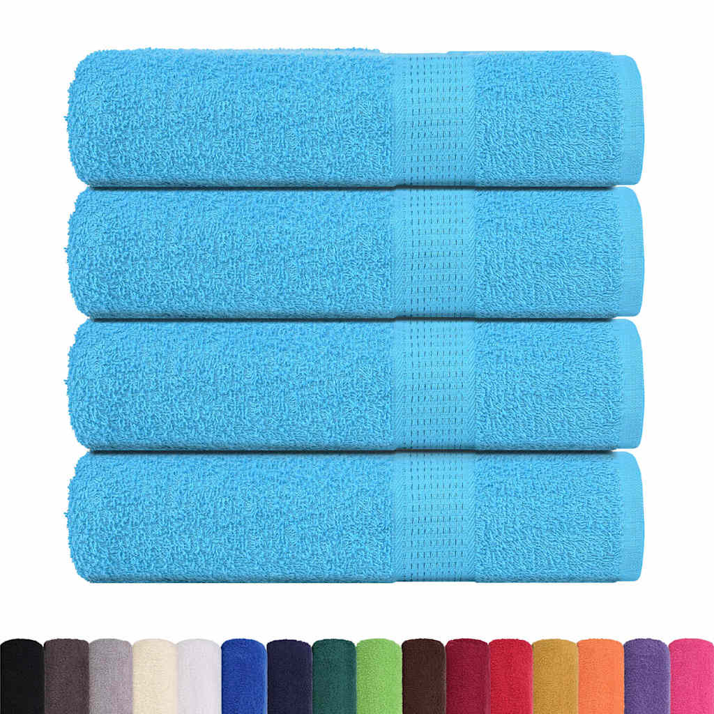 Badhanddoeken FROGN 4 st 100x150 cm 360 g/m² turquoise