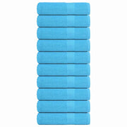 Badhanddoeken 10 st 100x150 cm turquoise katoen