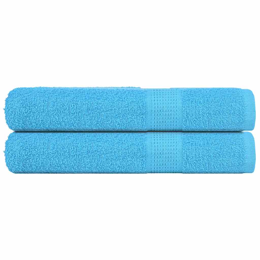 Saunahanddoeken FROGN 2 st 80x200 cm 360 g/m² turquoise