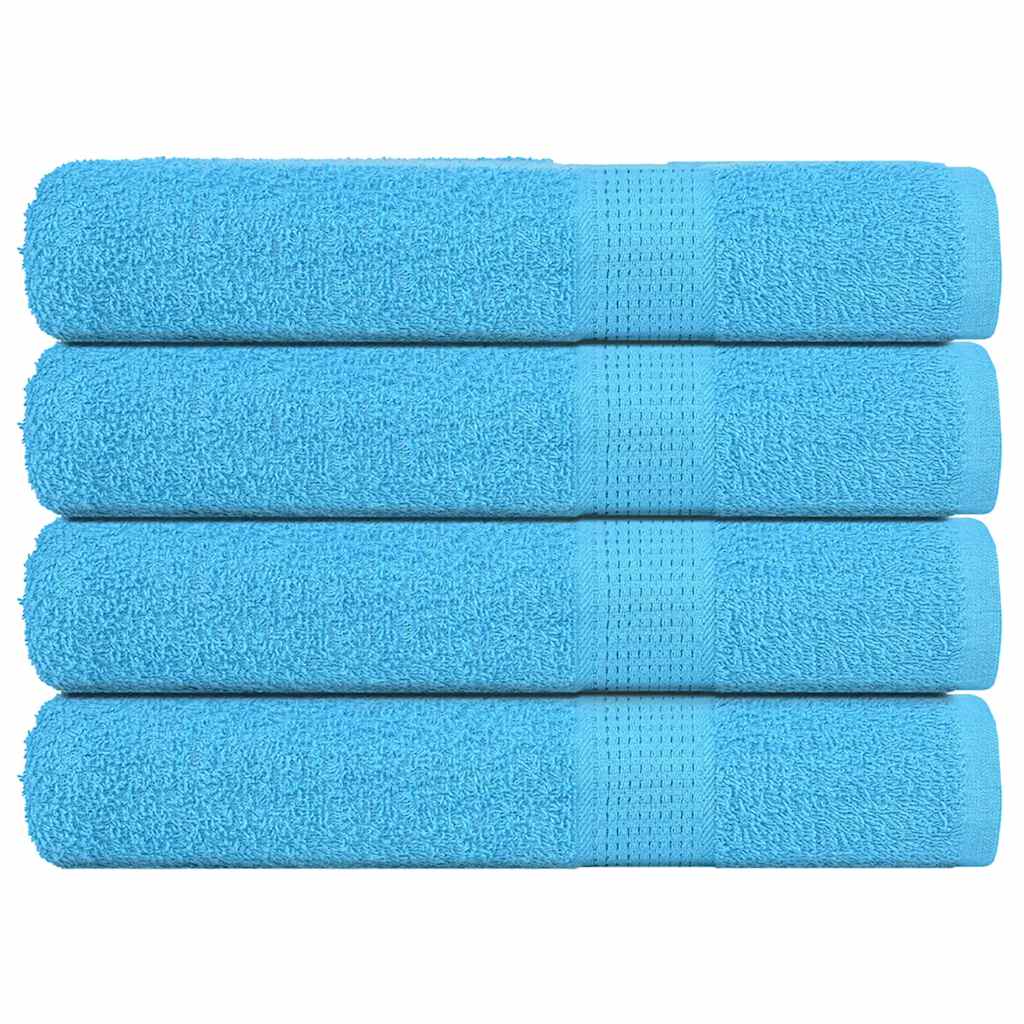 Saunahanddoeken FROGN 4 st 80x200 cm 360 g/m² turquoise