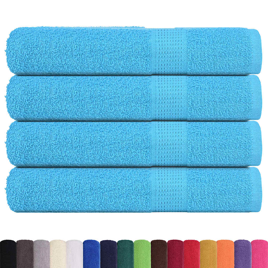 Saunahanddoeken FROGN 4 st 80x200 cm 360 g/m² turquoise