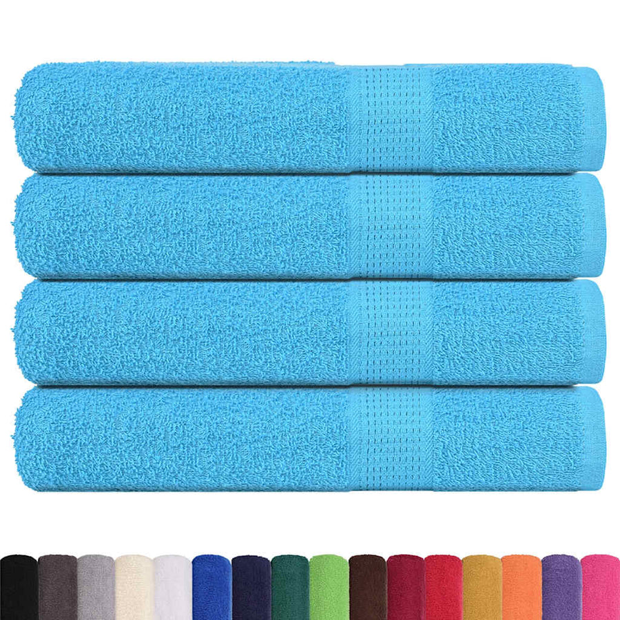 Handdoeken 4 st 360 g/m² 100x200 cm 100% katoen turquoise