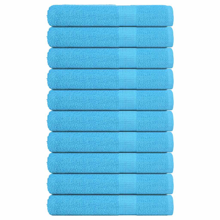 Handdoeken 10 st 360 g/m² 100x200 cm 100% katoen turquoise