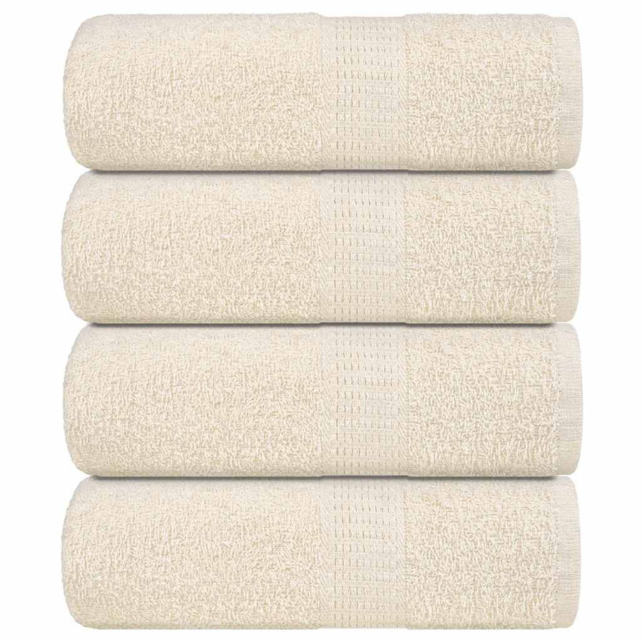 Zeepdoekjes 4 st 30x30 cm 360 g/m² 100% katoen crèmekleurig