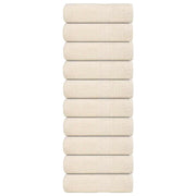 Washandjes 10 st 30x30 cm katoen crème