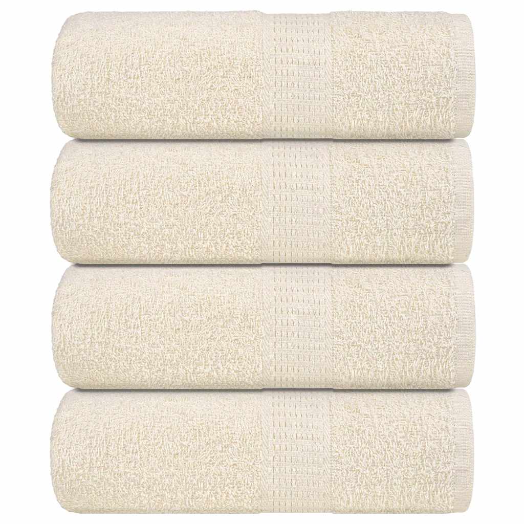 Gastendoekjes 4 st 30x50 cm 360 g/m² 100% katoen crèmekleurig
