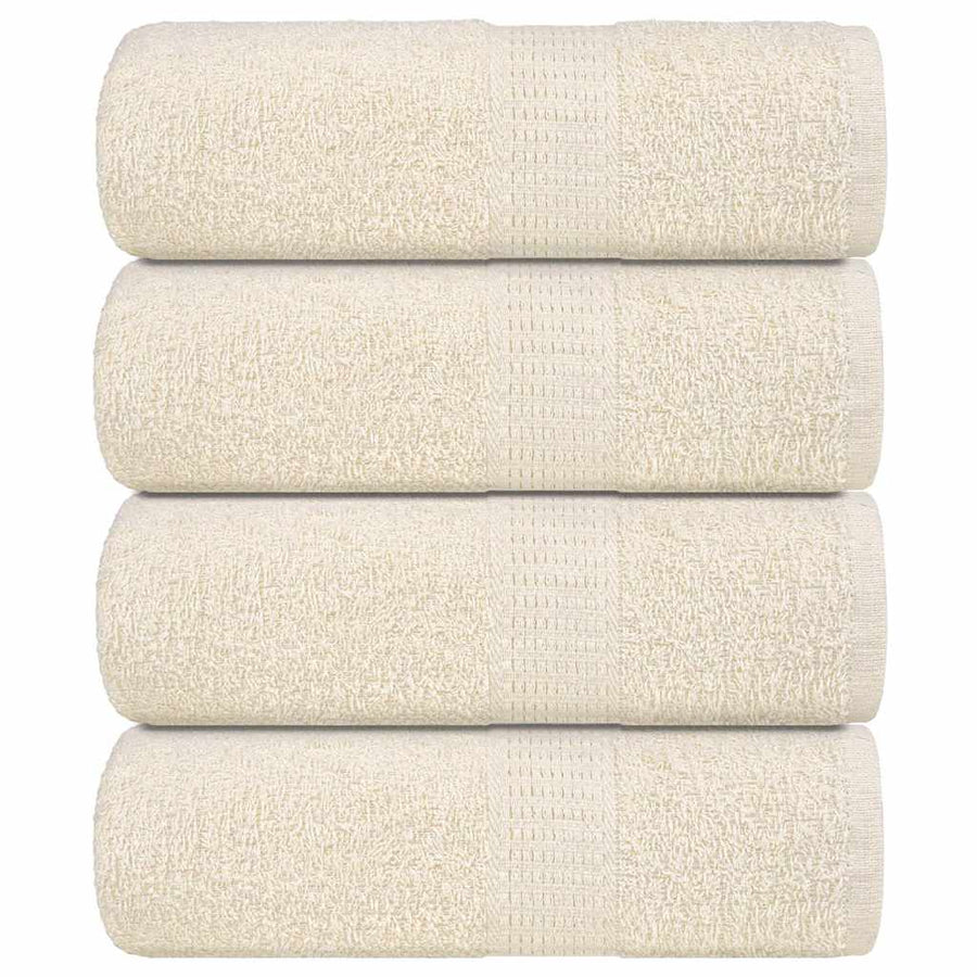 Gastendoekjes 4 st 30x50 cm 360 g/m² 100% katoen crèmekleurig