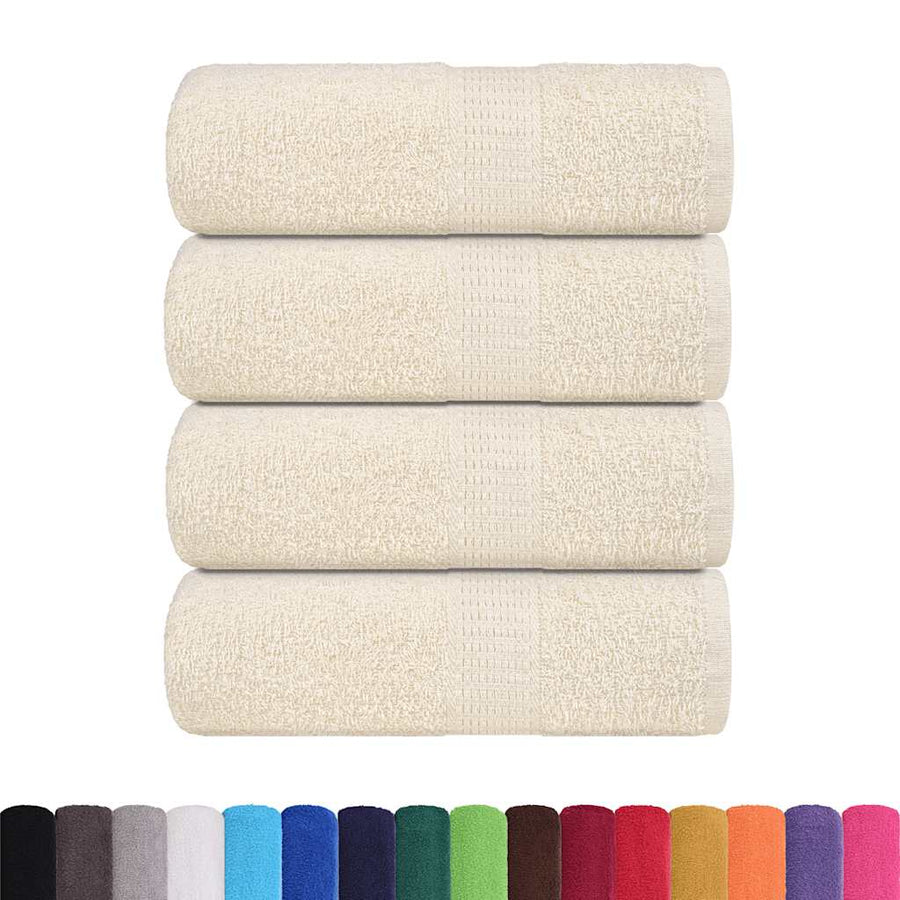 Gastendoekjes 4 st 30x50 cm 360 g/m² 100% katoen crèmekleurig