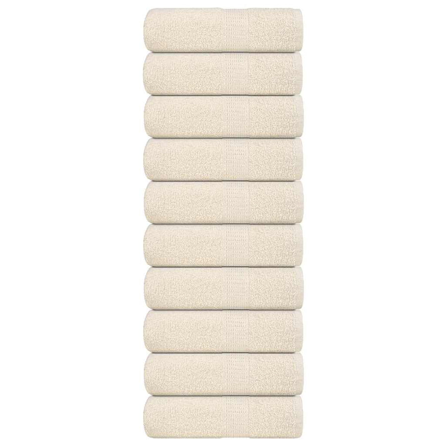 Gastendoekjes 10 st 30x50 cm 360 g/m² 100% katoen crèmekleurig