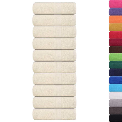 Gastendoekjes 10 st 30x50 cm 360 g/m² 100% katoen crèmekleurig