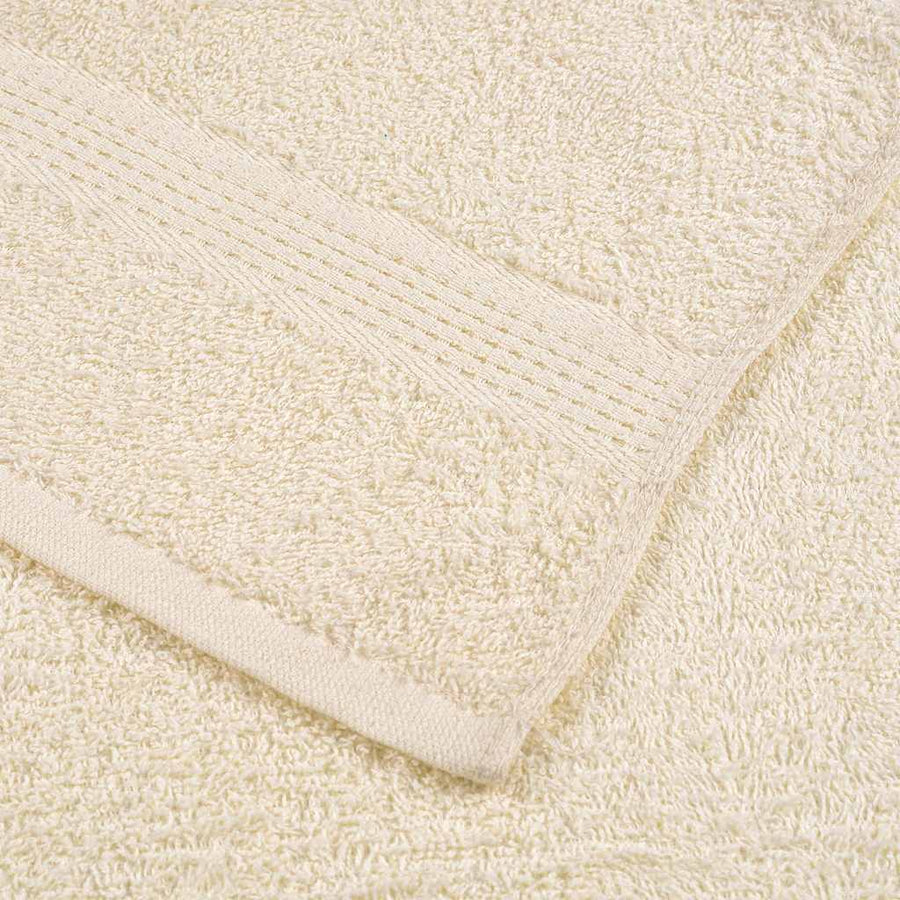 Handdoeken 2 st 50x100 cm 360 g/m² 100% katoen crèmekleurig