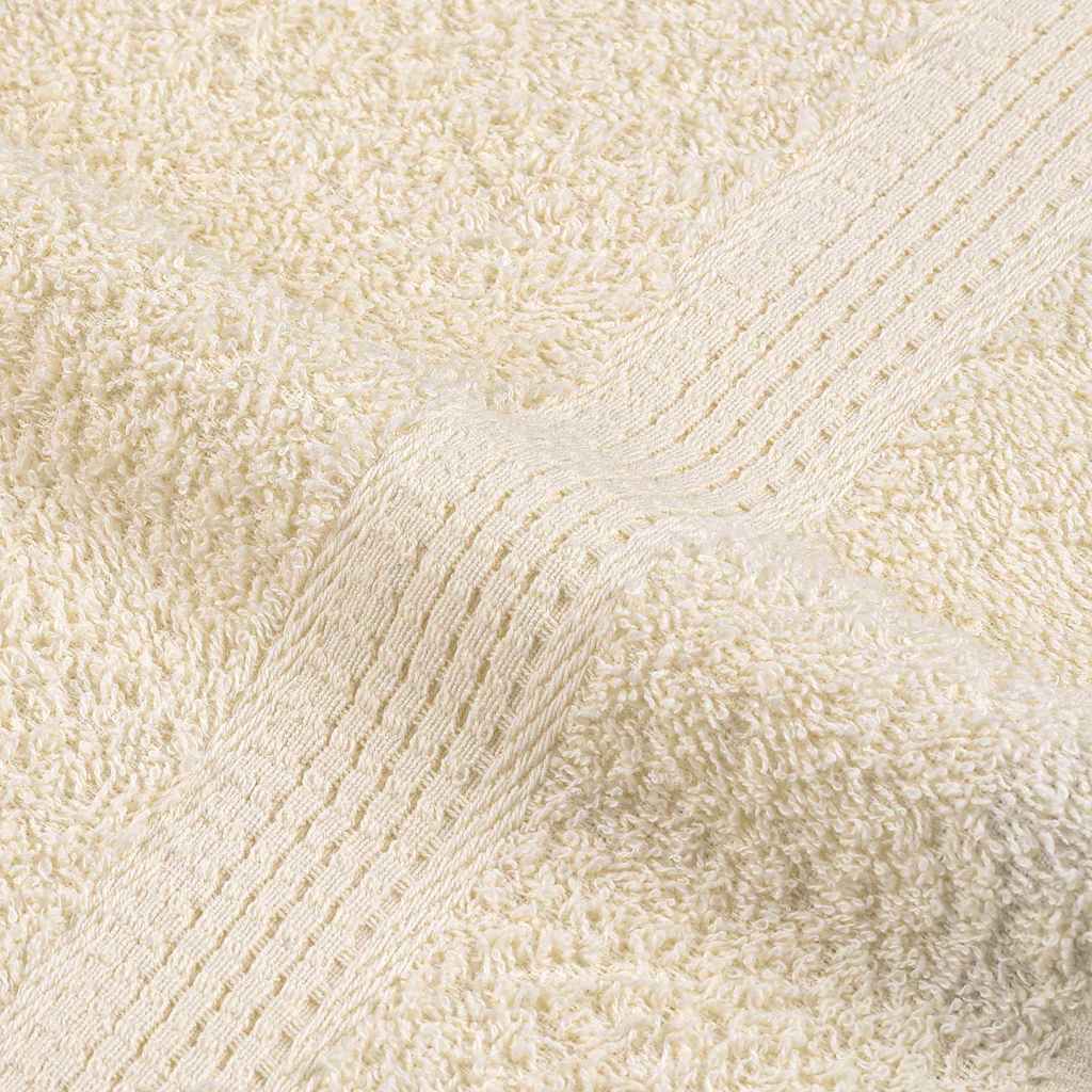 Handdoeken 2 st 50x100 cm 360 g/m² 100% katoen crèmekleurig