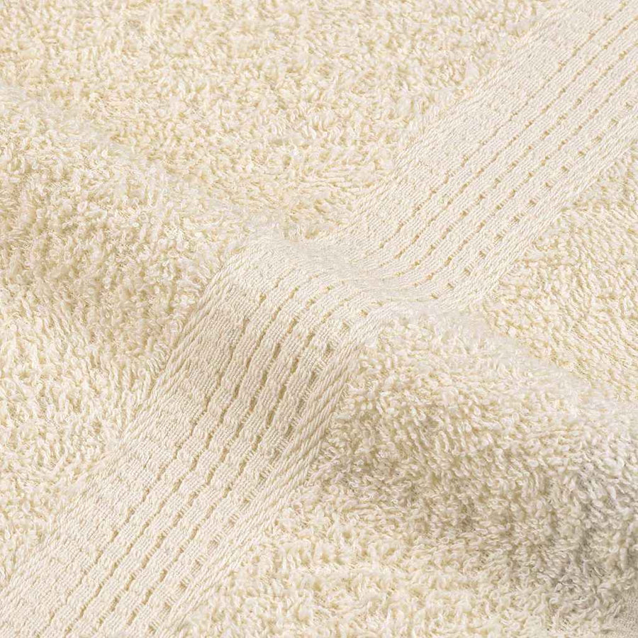 Handdoeken 2 st 50x100 cm 360 g/m² 100% katoen crèmekleurig