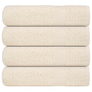 Handdoeken 50x100 cm katoen crème 4 stuks