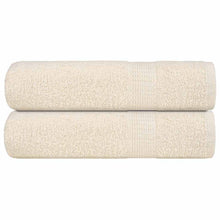 Douchehanddoeken 2 st 70x140 cm 360 g/m² 100% katoen crème