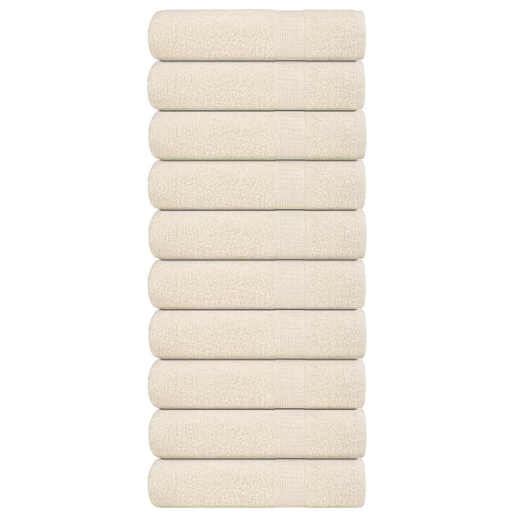 Douchehanddoeken 10 st 70x140 cm 360 g/m² 100% katoen crème