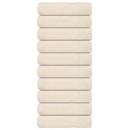 Douchehanddoeken 10 st 70x140 cm 360 g/m² 100% katoen crème