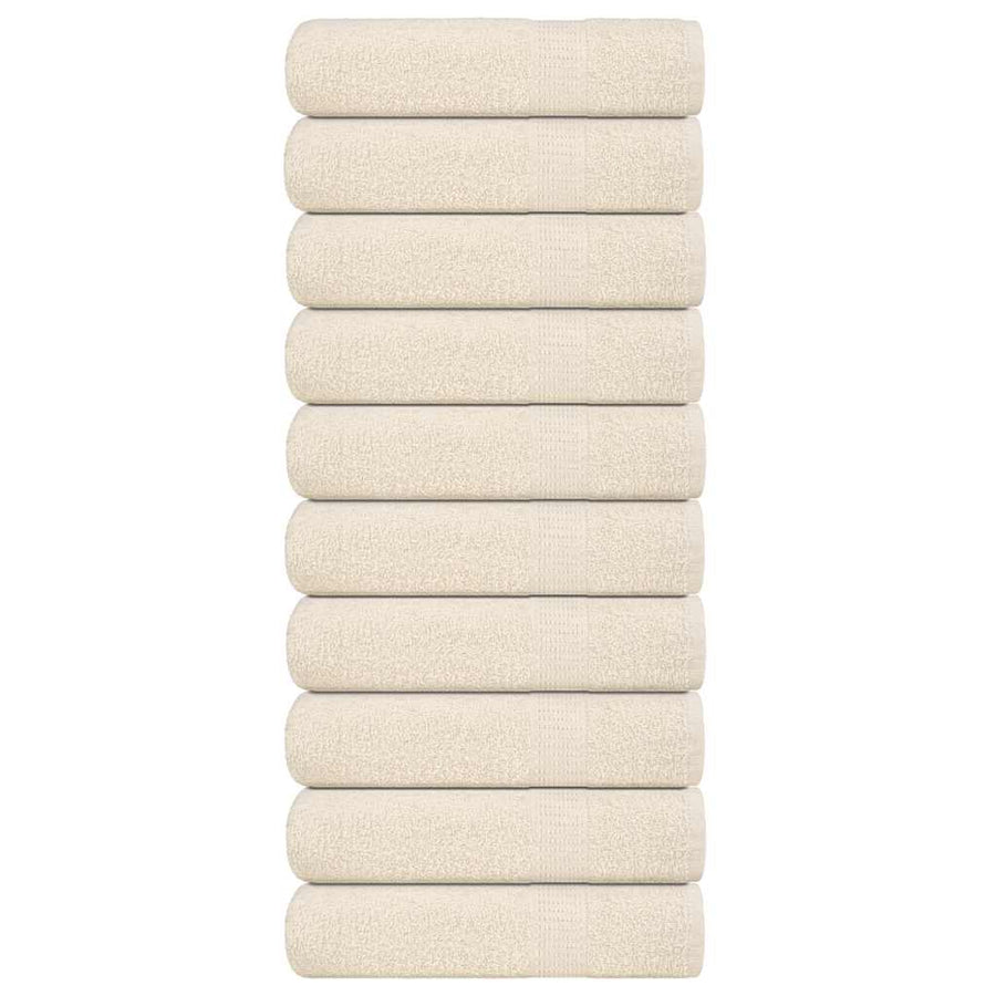 Douchehanddoeken 10 st 70x140 cm 360 g/m² 100% katoen crème