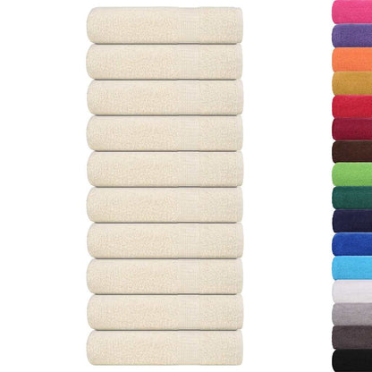 Douchehanddoeken 10 st 70x140 cm 360 g/m² 100% katoen crème