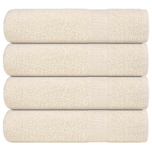 Badhanddoeken 4 st 100x150 cm 360 g/m² 100% katoen crèmekleurig