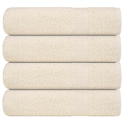 Badhanddoeken 4 st 100x150 cm 360 g/m² 100% katoen crèmekleurig
