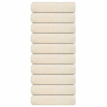 Badhanddoeken 10 st 100x150cm 360 g/m² 100% katoen crèmekleurig
