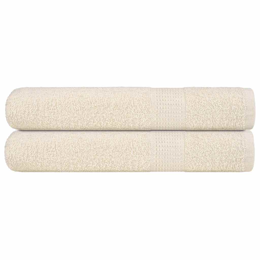Saunahanddoeken 2 st 80x200 cm 360 g/m² 100% katoen crème