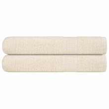 Saunahanddoeken 2 st 80x200 cm 360 g/m² 100% katoen crème