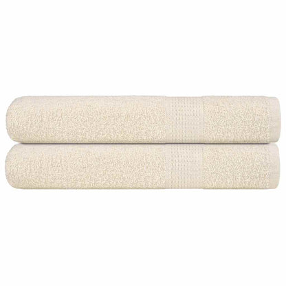 Saunahanddoeken 2 st 80x200 cm 360 g/m² 100% katoen crème