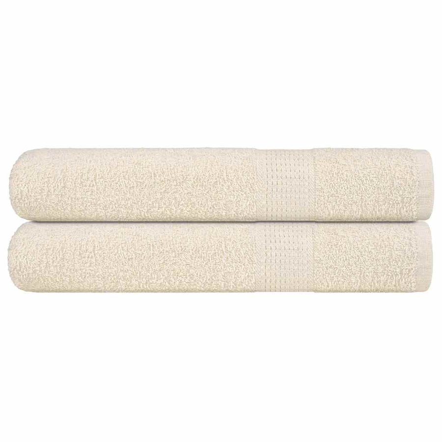 Saunahanddoeken 2 st 80x200 cm 360 g/m² 100% katoen crème