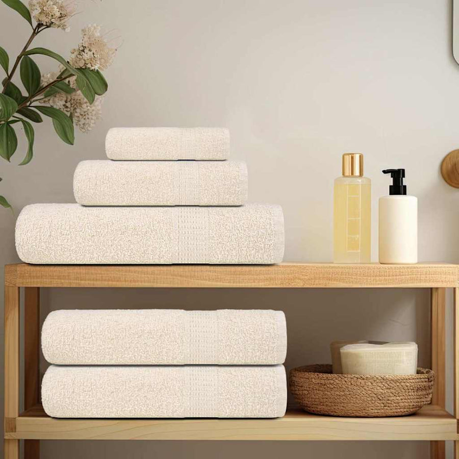 Saunahanddoeken 2 st 80x200 cm 360 g/m² 100% katoen crème