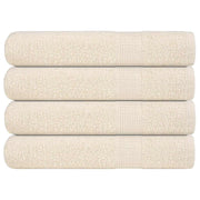 Saunahanddoeken 4 st 80x200 cm crème 360 g/m²