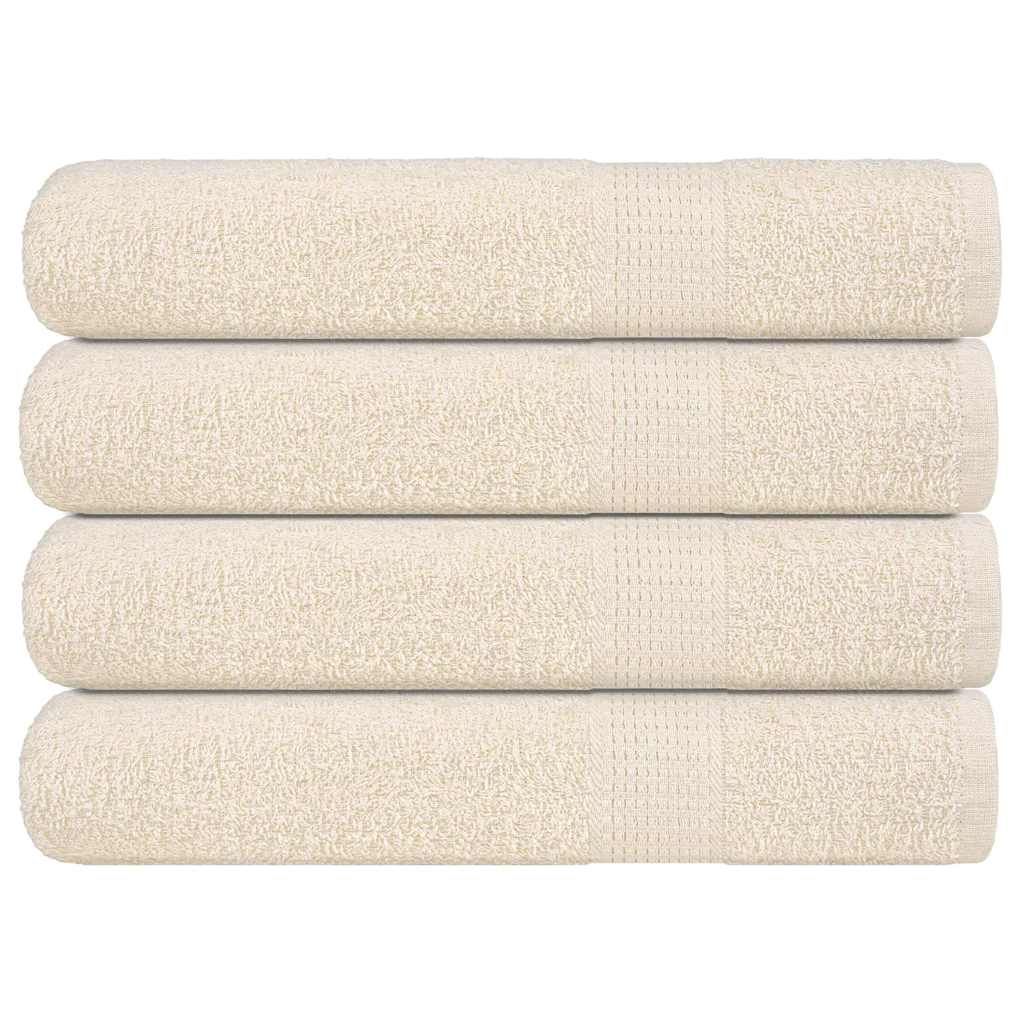 Saunahanddoeken 4 st 80x200 cm 360 g/m² 100% katoen crème
