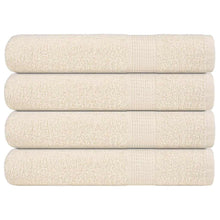 Saunahanddoeken 4 st 80x200 cm 360 g/m² 100% katoen crème