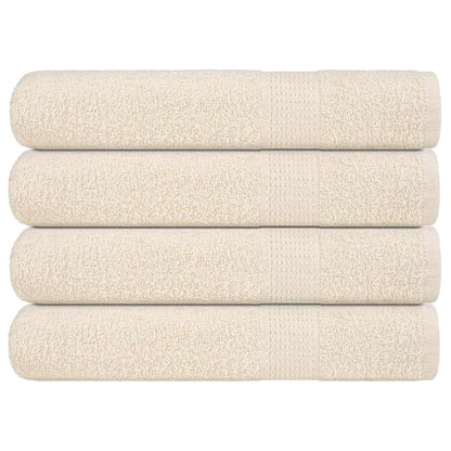 Saunahanddoeken 4 st 80x200 cm 360 g/m² 100% katoen crème
