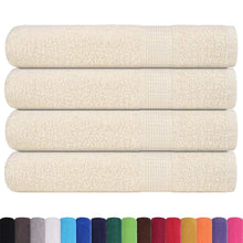 Saunahanddoeken 4 st 80x200 cm 360 g/m² 100% katoen crème