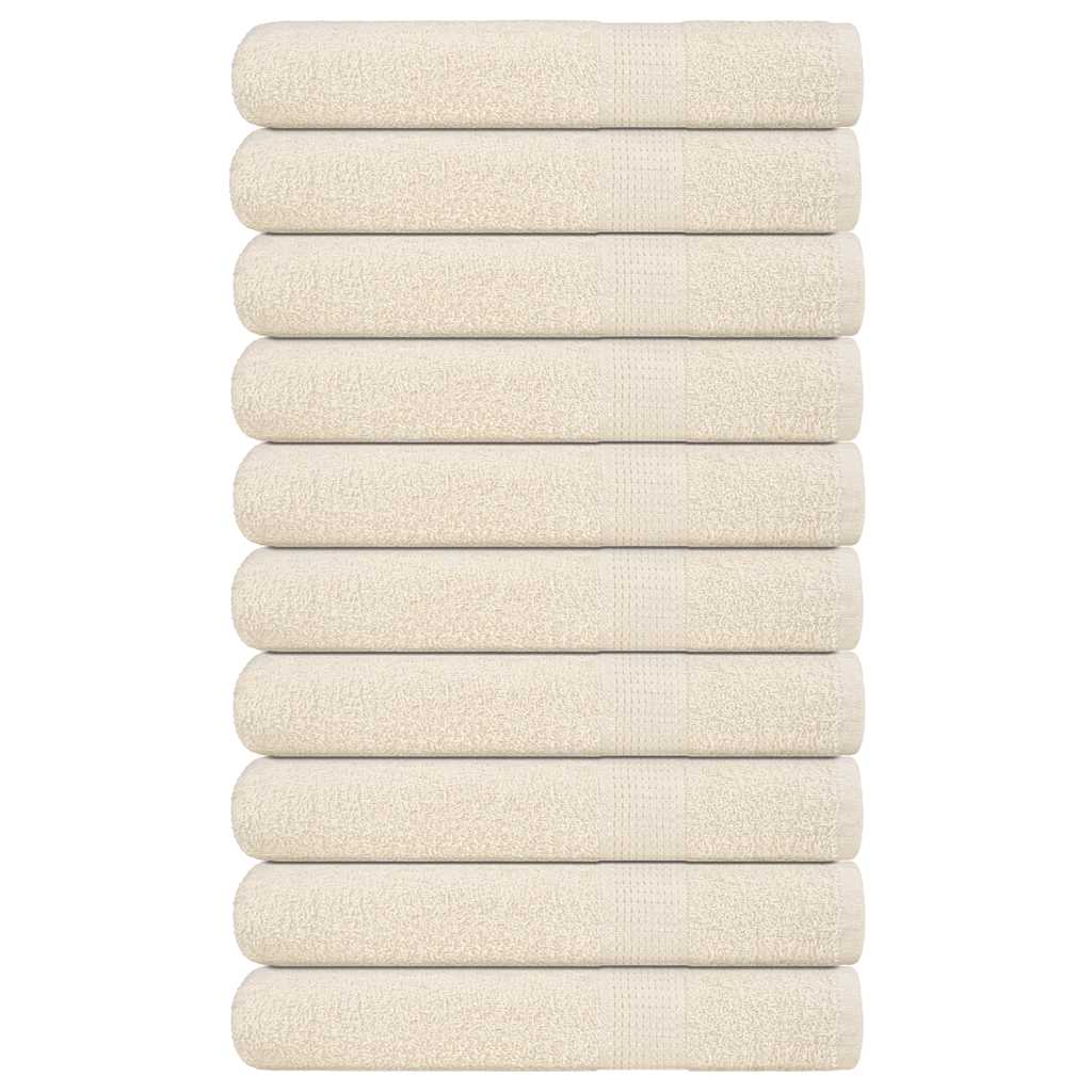 Saunahanddoeken 10 st 80x200 cm 360 g/m² 100% katoen crème