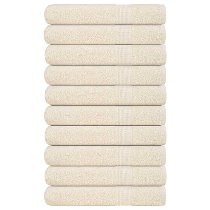 Saunahanddoeken 10 st 80x200 cm 360 g/m² 100% katoen crème