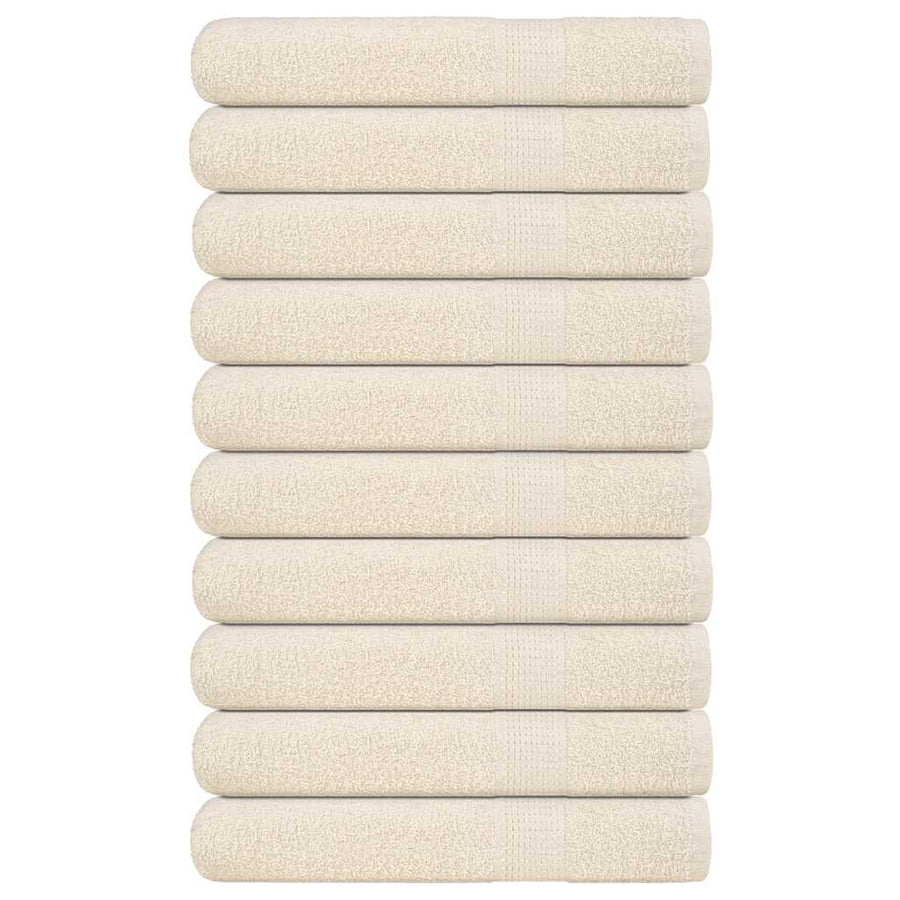 Saunahanddoeken 10 st 80x200 cm 360 g/m² 100% katoen crème