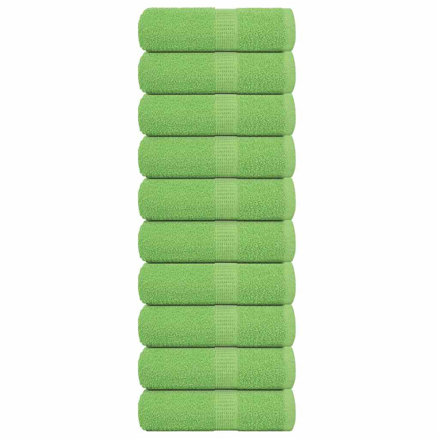 Zeepdoekjes 10 st 30x30 cm 360 g/m² 100% katoen appelgroen