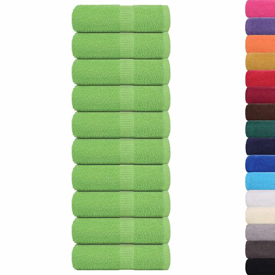 Zeepdoekjes 10 st 30x30 cm 360 g/m² 100% katoen appelgroen