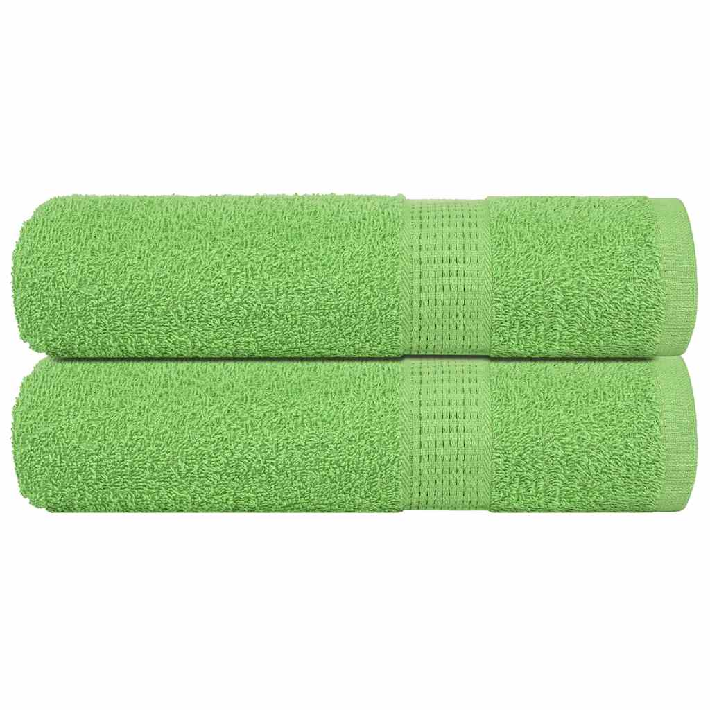 Handdoeken 2 st 50x100 cm 360 g/m² 100% katoen appelgroen