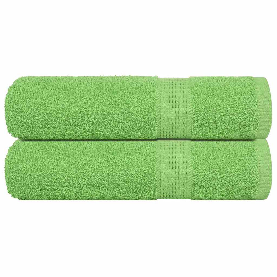 Handdoeken 2 st 50x100 cm 360 g/m² 100% katoen appelgroen