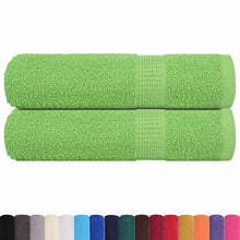 Handdoeken 2 st 50x100 cm 360 g/m² 100% katoen appelgroen