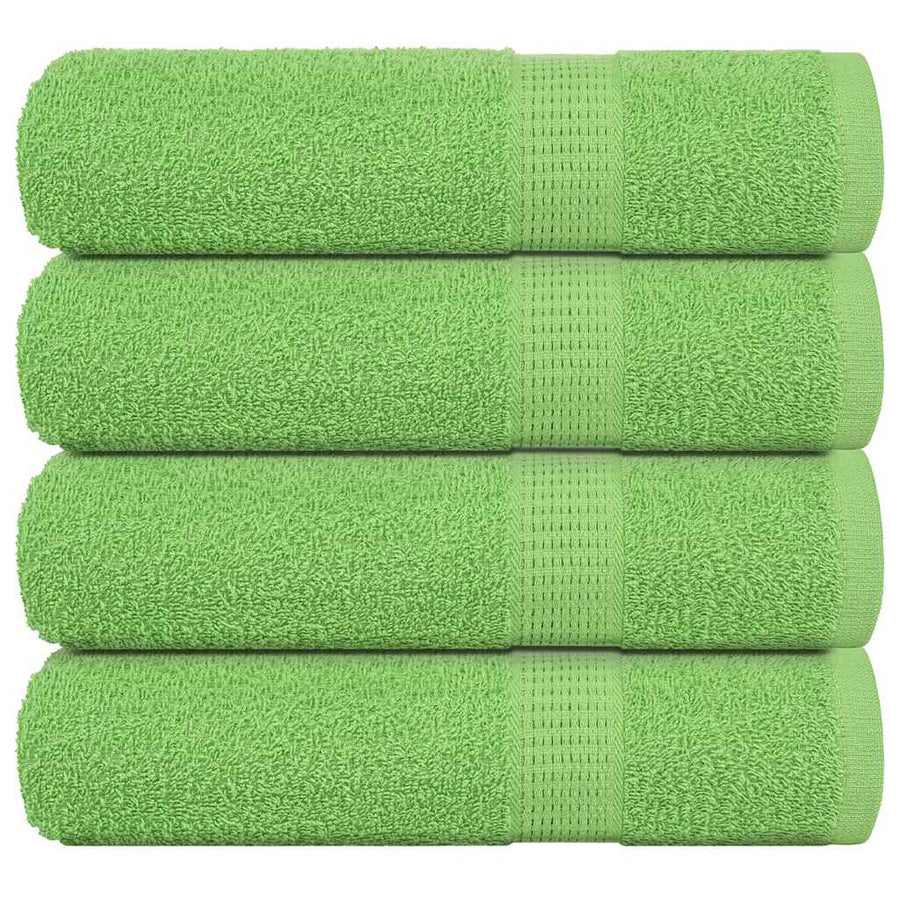Handdoeken 4 st 50x100 cm 360 g/m² 100% katoen appelgroen