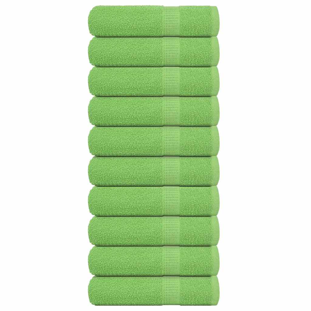 Handdoeken 10 st 50x100 cm 360 g/m² 100% katoen appelgroen
